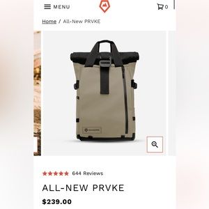 SOLD on different site - Wandrd All-New PRVKE 31 liter backpack